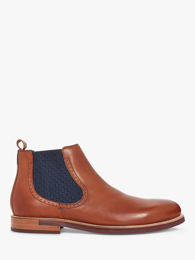 Ted Baker Secainl Leather Chelsea Boots, Brown at John Lewis & Partners