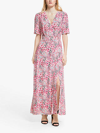 Somerset by Alice Temperley Orchid Animal Print Maxi Dress, Pink/Multi
