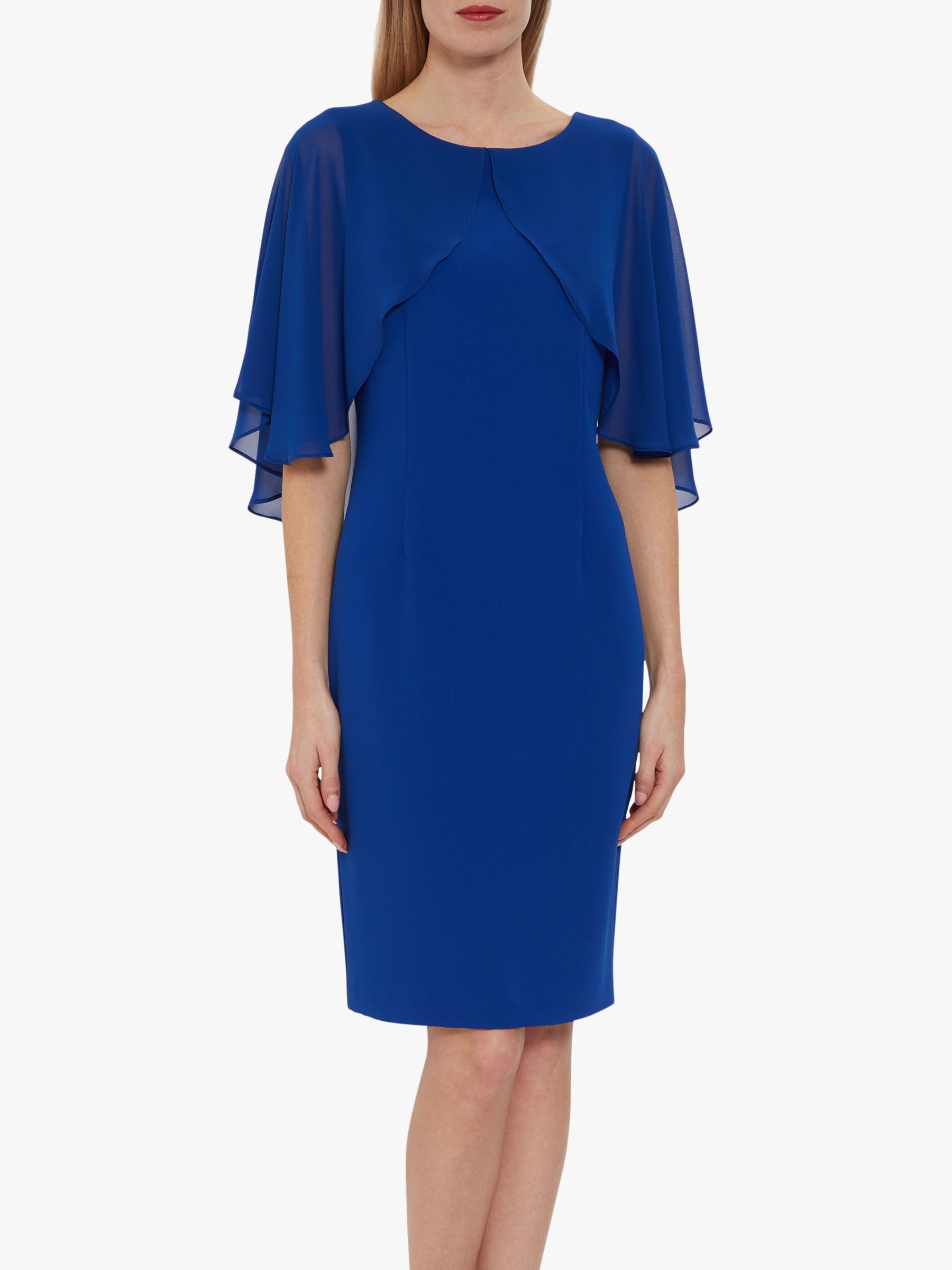 Gina Bacconi Otelia Crepe Chiffon Cape Dress