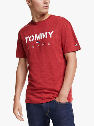 Tommy Jeans Textured Tommy T-Shirt, Racing Red