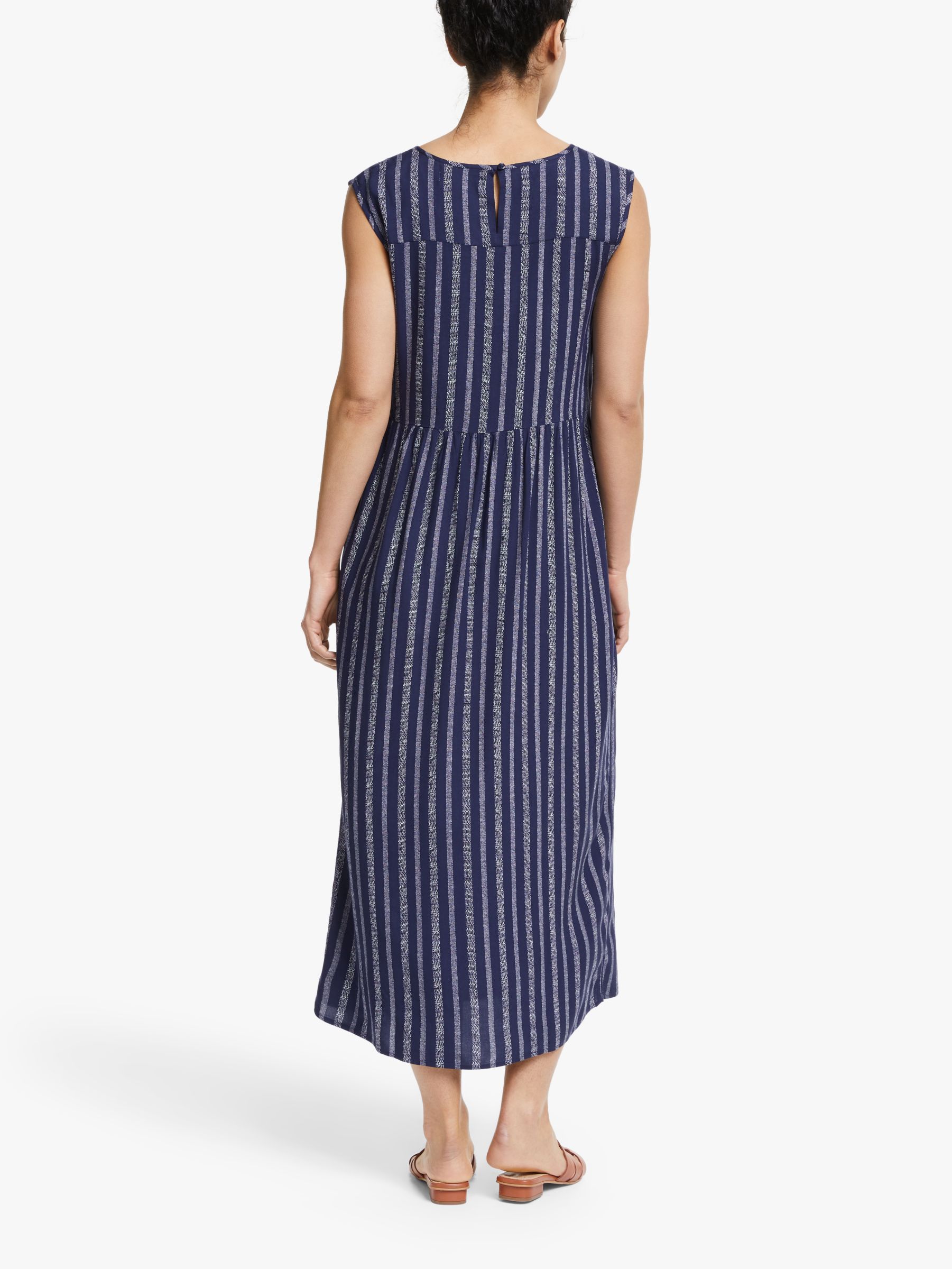 Collection WEEKEND by John Lewis Sleeveless Stripe Midi Dress, Blue