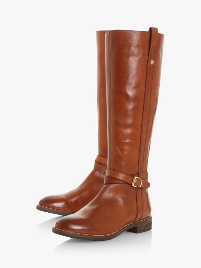 Dune leather sale knee high boots