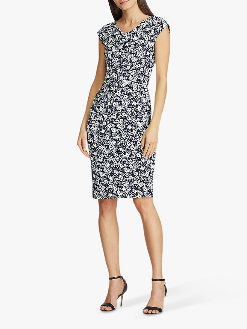 Lauren Ralph Lauren Theona Flora Print Dress, Lighthouse Navy/Colonial ...