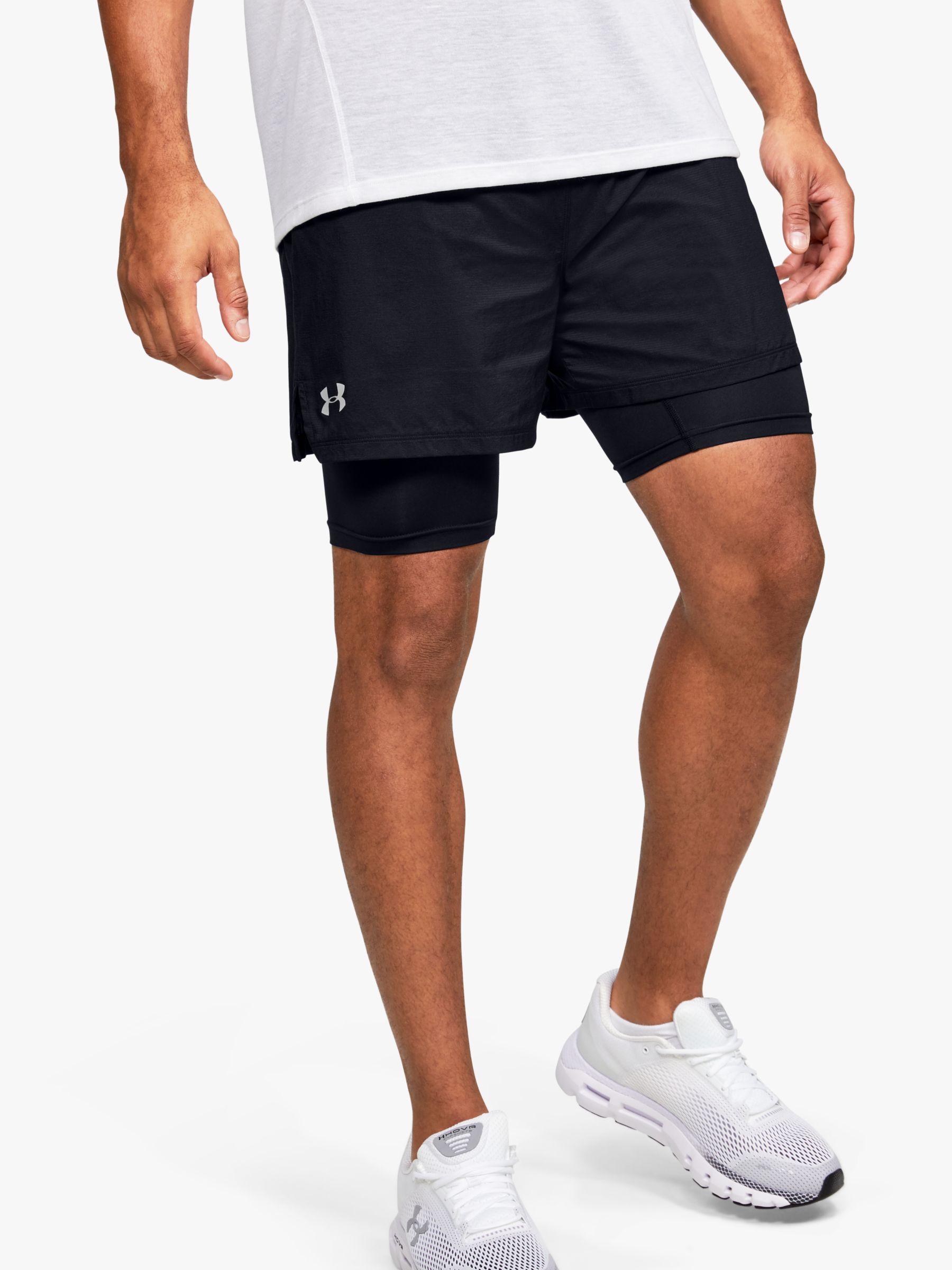  Under Armour Speedpocket Mens Half Tights L Black-White :  Clothing, Shoes & Jewelry