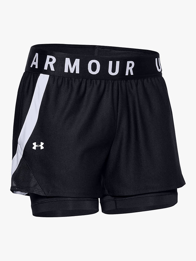 Under Armour Play Up 2-in-1 Training Shorts, Black/White, Black/White