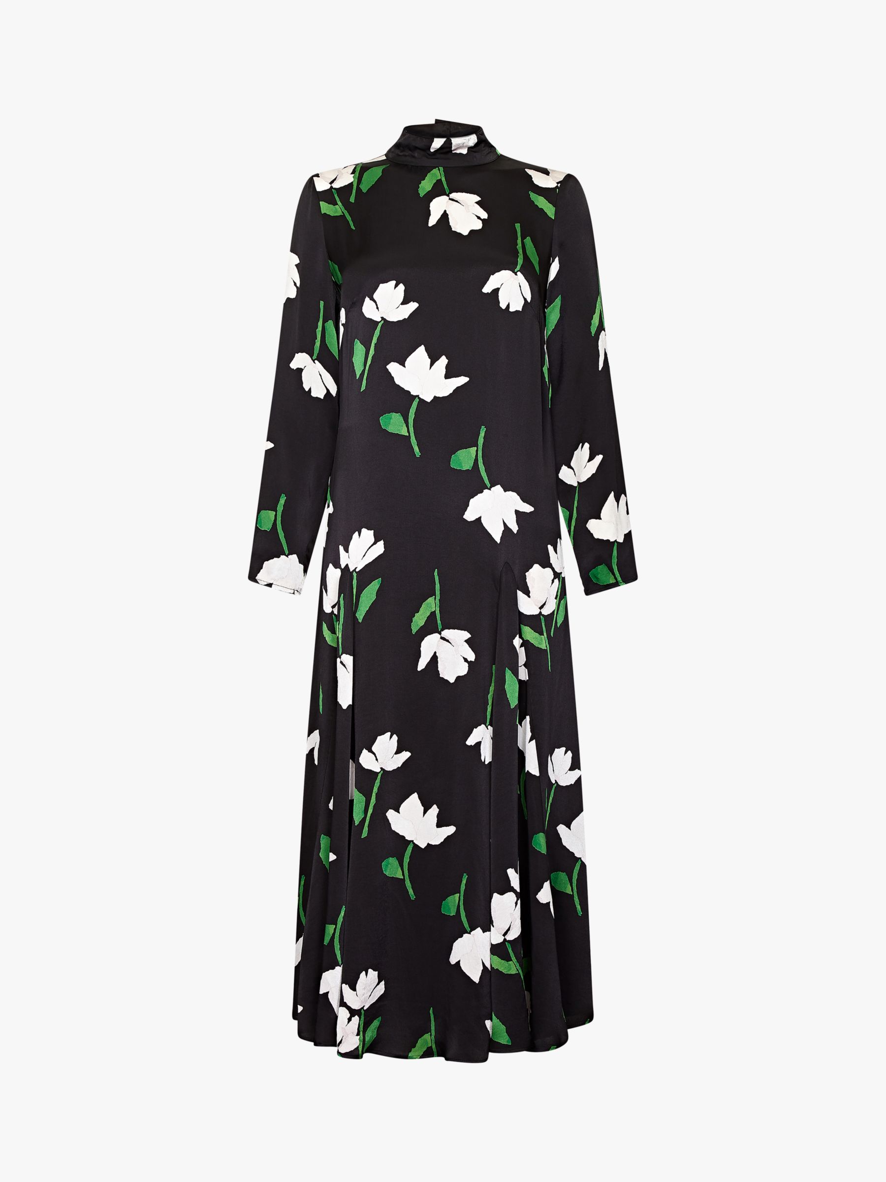dress black with flowers