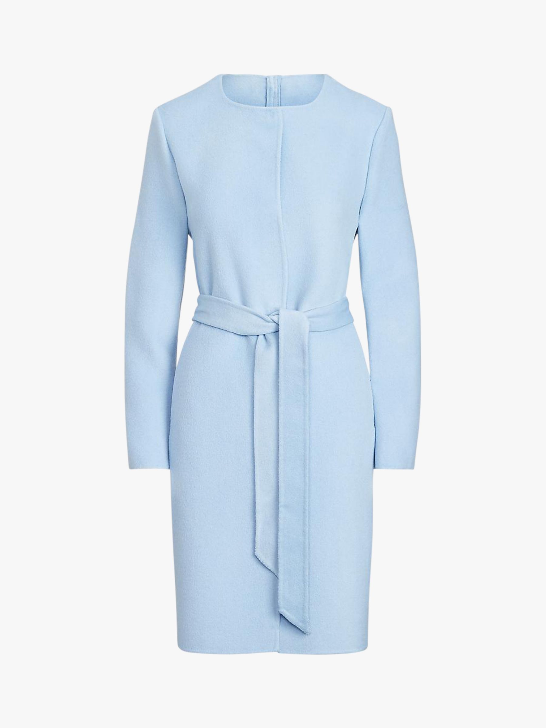 Lauren Ralph Lauren Wool Blend Belted Coat, Light Blue