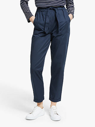 People Tree Tinsley Tapered Trousers, Blue