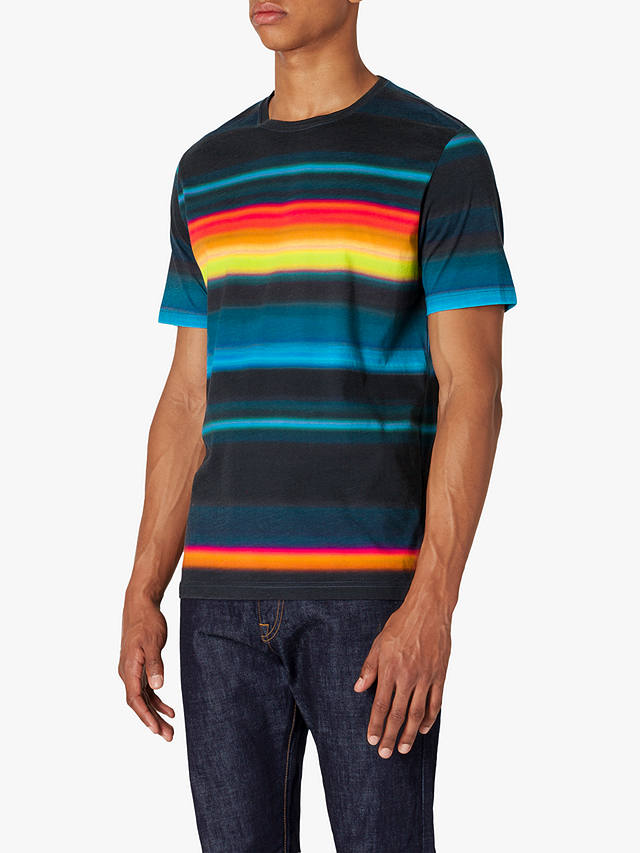 PS Paul Smith Stripe T-Shirt, Multi Stripe at John Lewis & Partners
