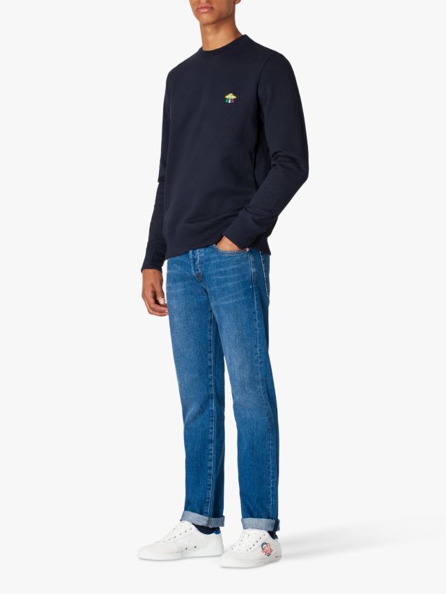 PS Paul Smith Organic Cotton Embroidered UFO Motif Sweatshirt