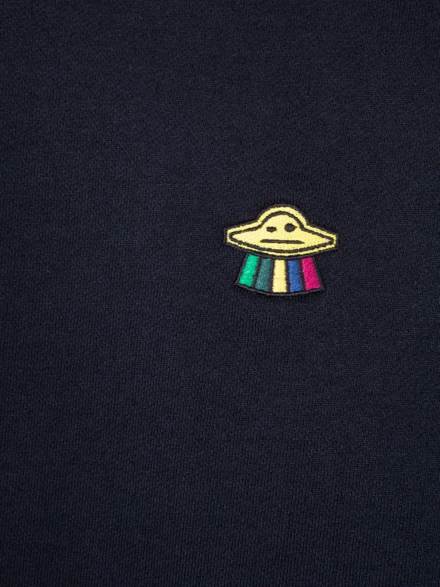 PS Paul Smith Organic Cotton Embroidered UFO Motif Sweatshirt