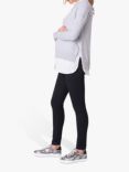 Seraphine Broderie Layered Maternity and Nursing Jumper, Grey Marl