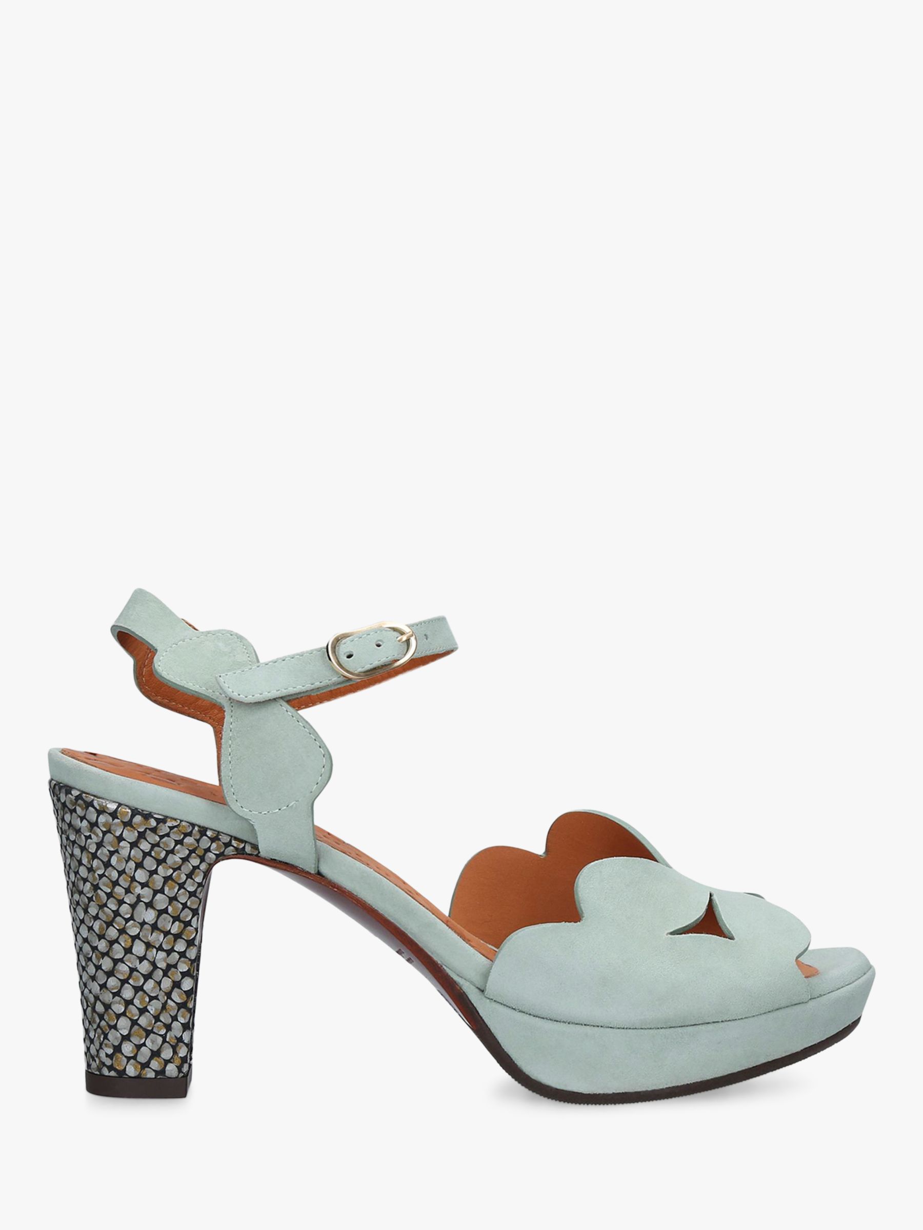 Mihara Edana Scallop Detail Block Heel Leather Occasion Shoes