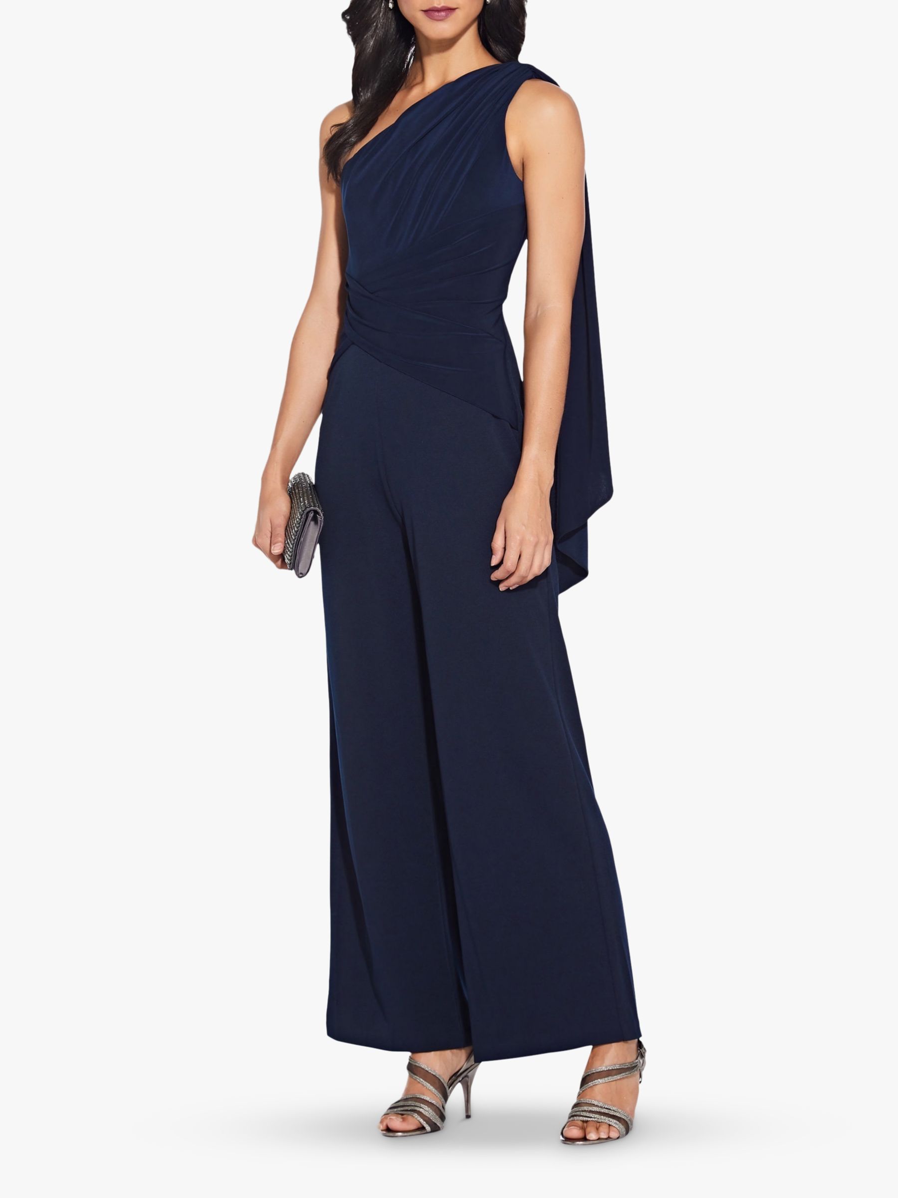 Adrianna Papell One Shoulder Jumpsuit, Midnight