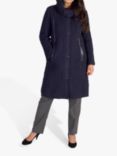 Chesca Embroidered Quilted Coat, Navy