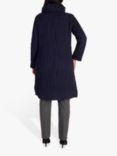 Chesca Embroidered Quilted Coat, Navy