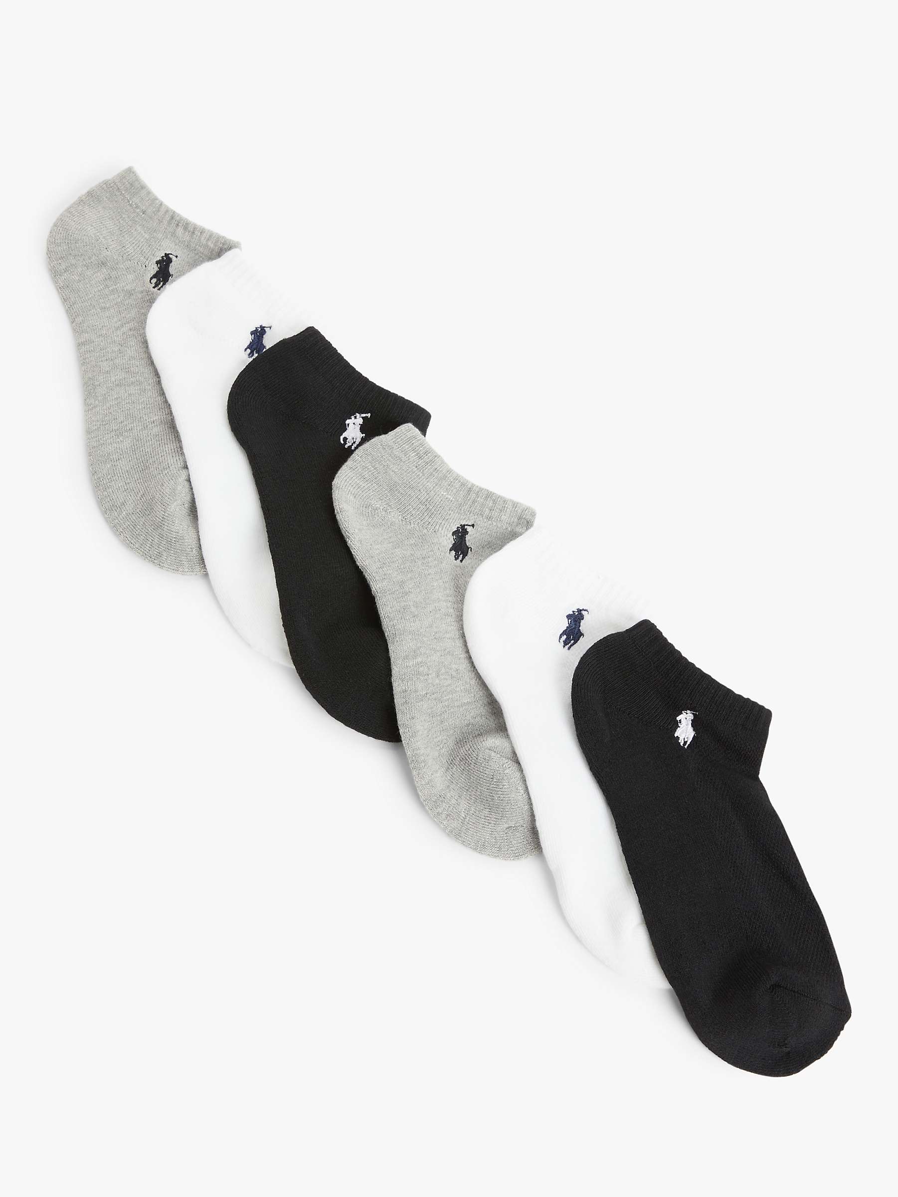 Buy Polo Ralph Lauren Trainer Socks, Pack of 6, Multi Online at johnlewis.com