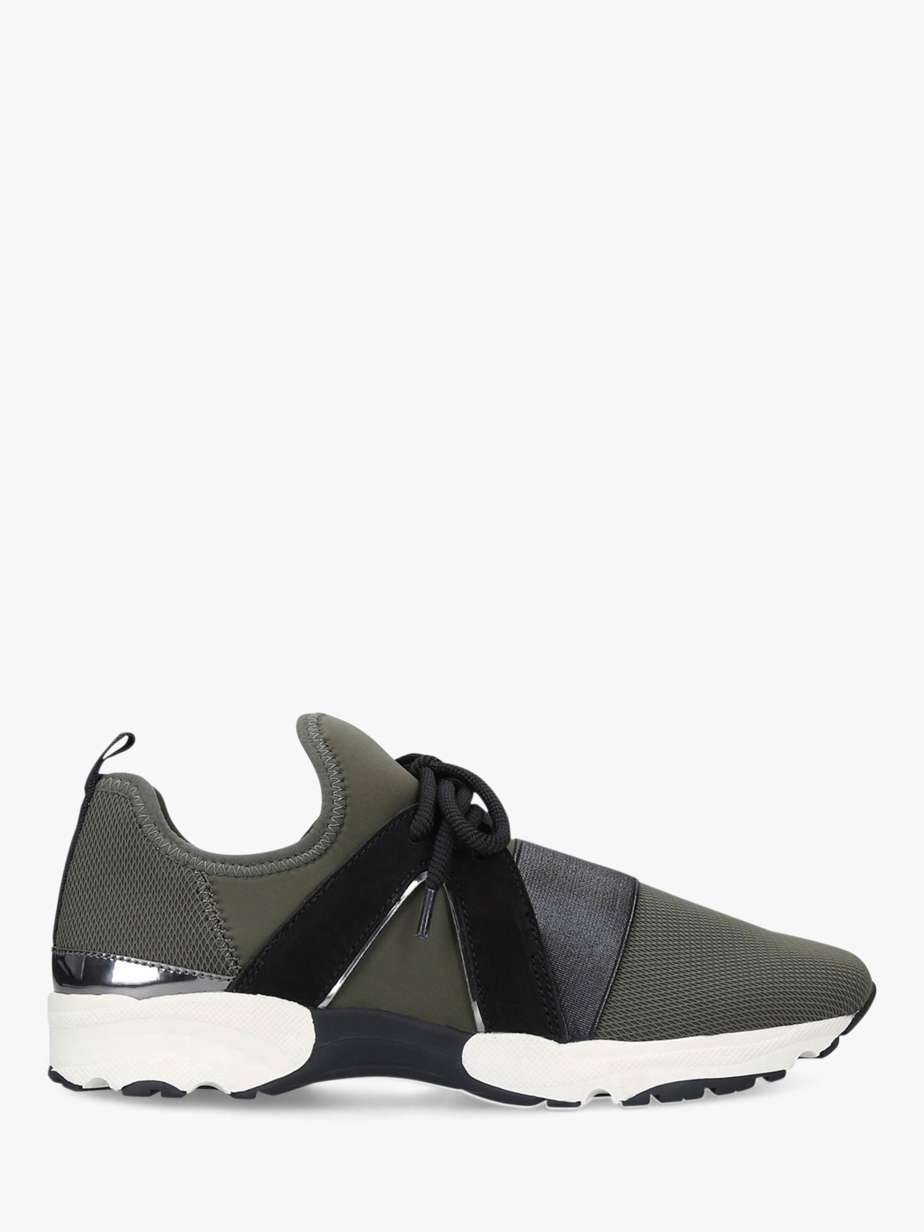 Carvela Lament Lace Up Trainers, Green 