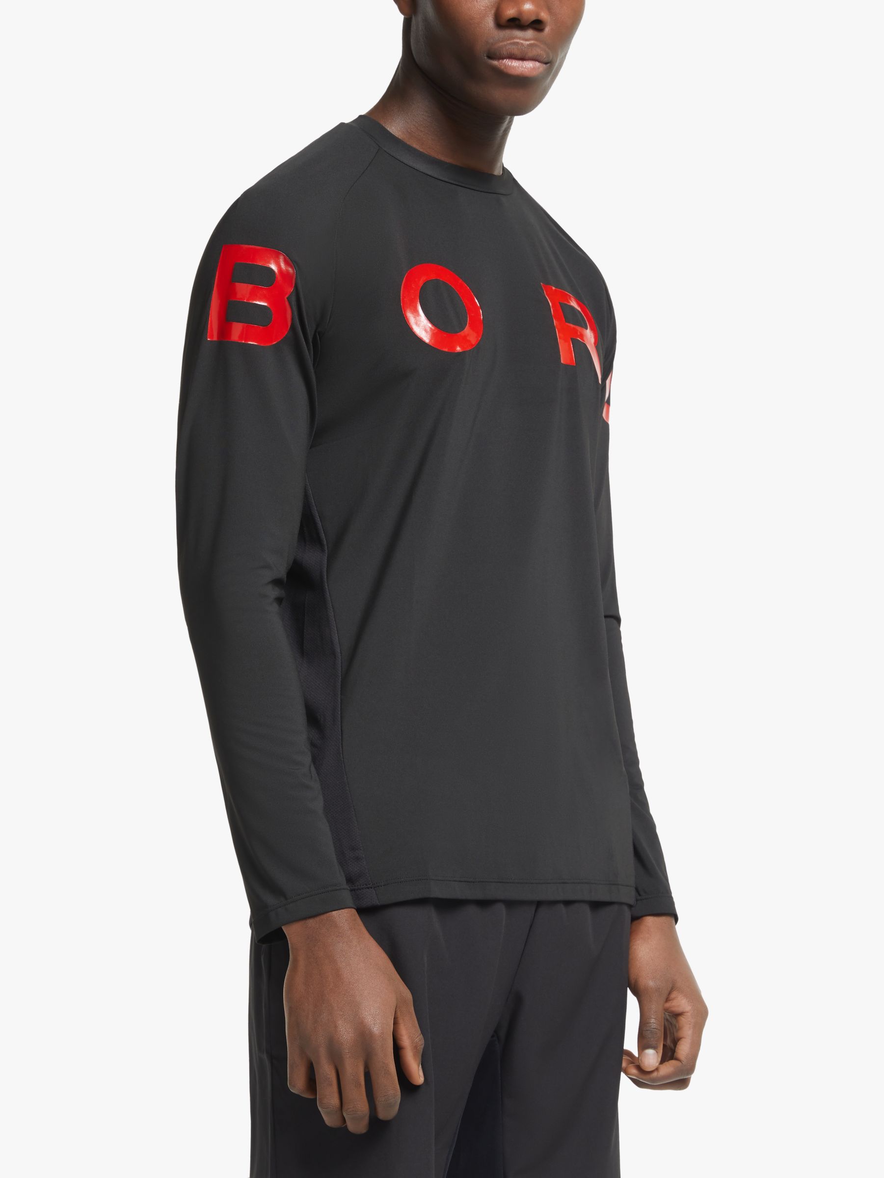 Björn Borg Ante Long Sleeve Training Top, Black/Red