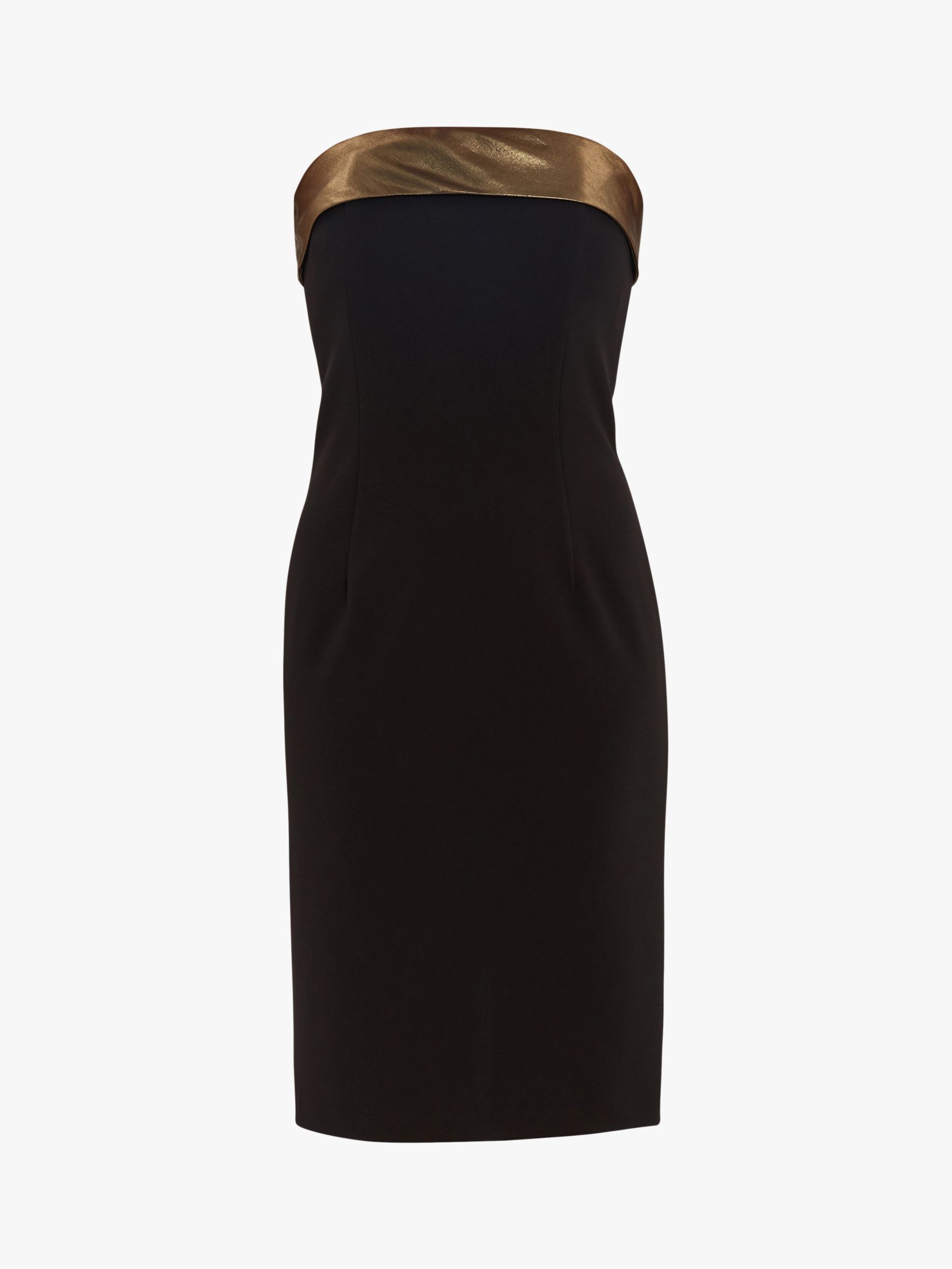 Buy Gina Bacconi Gracella Chiffon Dress, Black/Gold Online at johnlewis.com