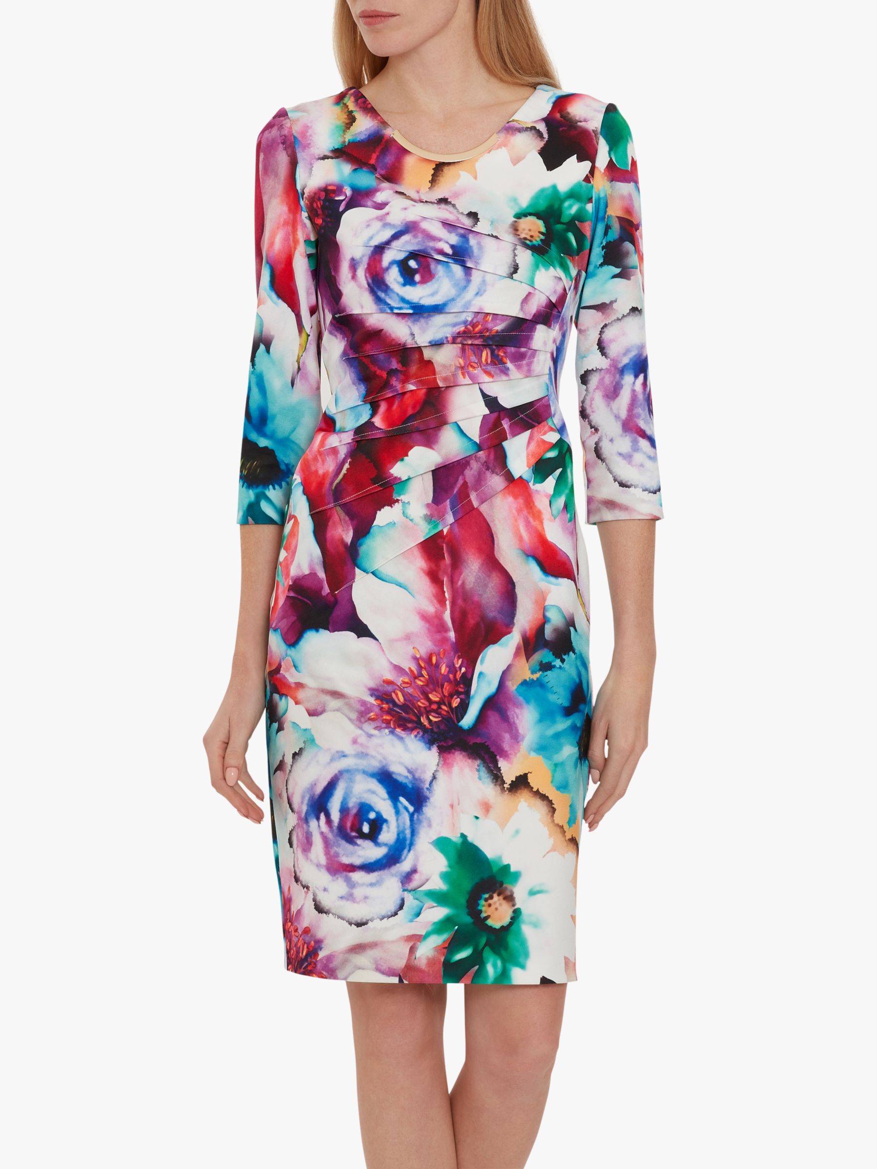 Buy Gina Bacconi Lareina Floral Dress, Multi Online at johnlewis.com