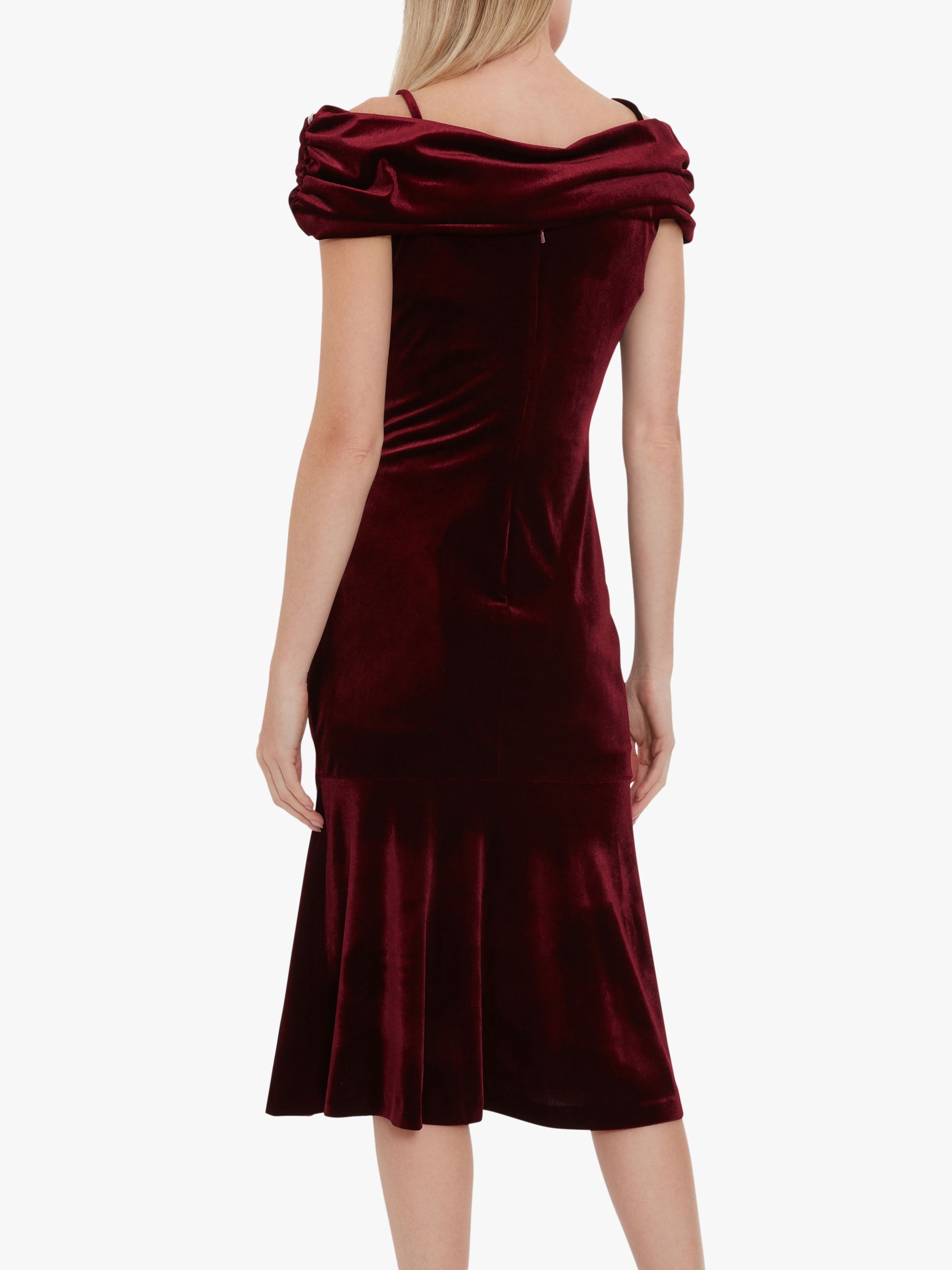 Buy Gina Bacconi Maelle Off Shoulder Velvet Midi Dress Online at johnlewis.com