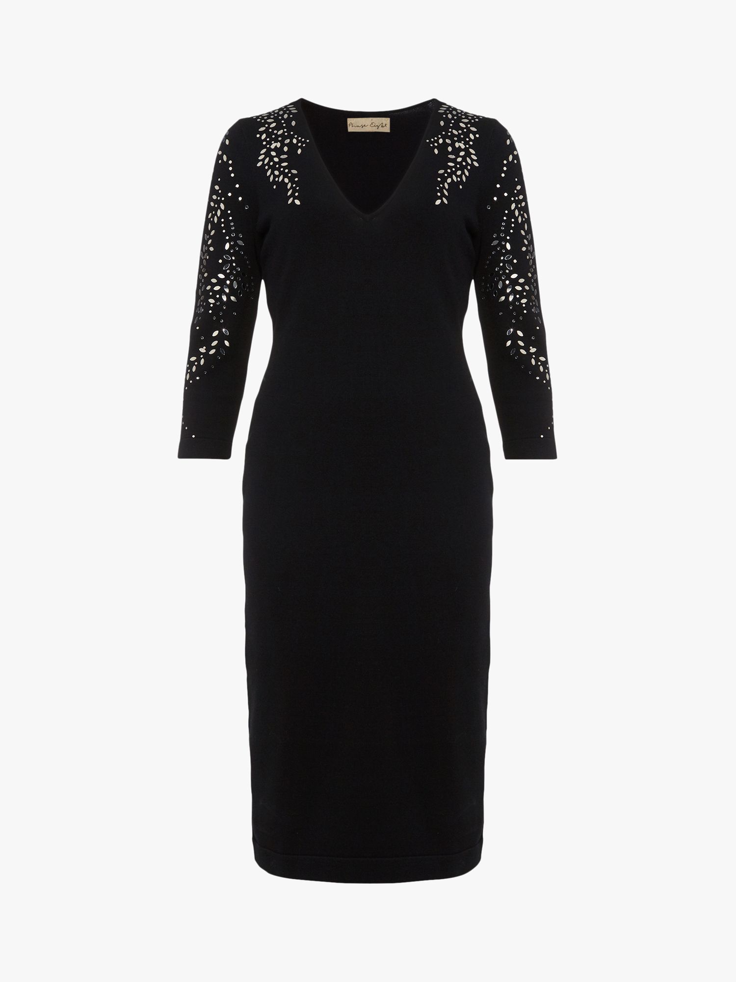 Phase Eight Madlyn Mirror Bodycon Dress, Black at John Lewis & Partners