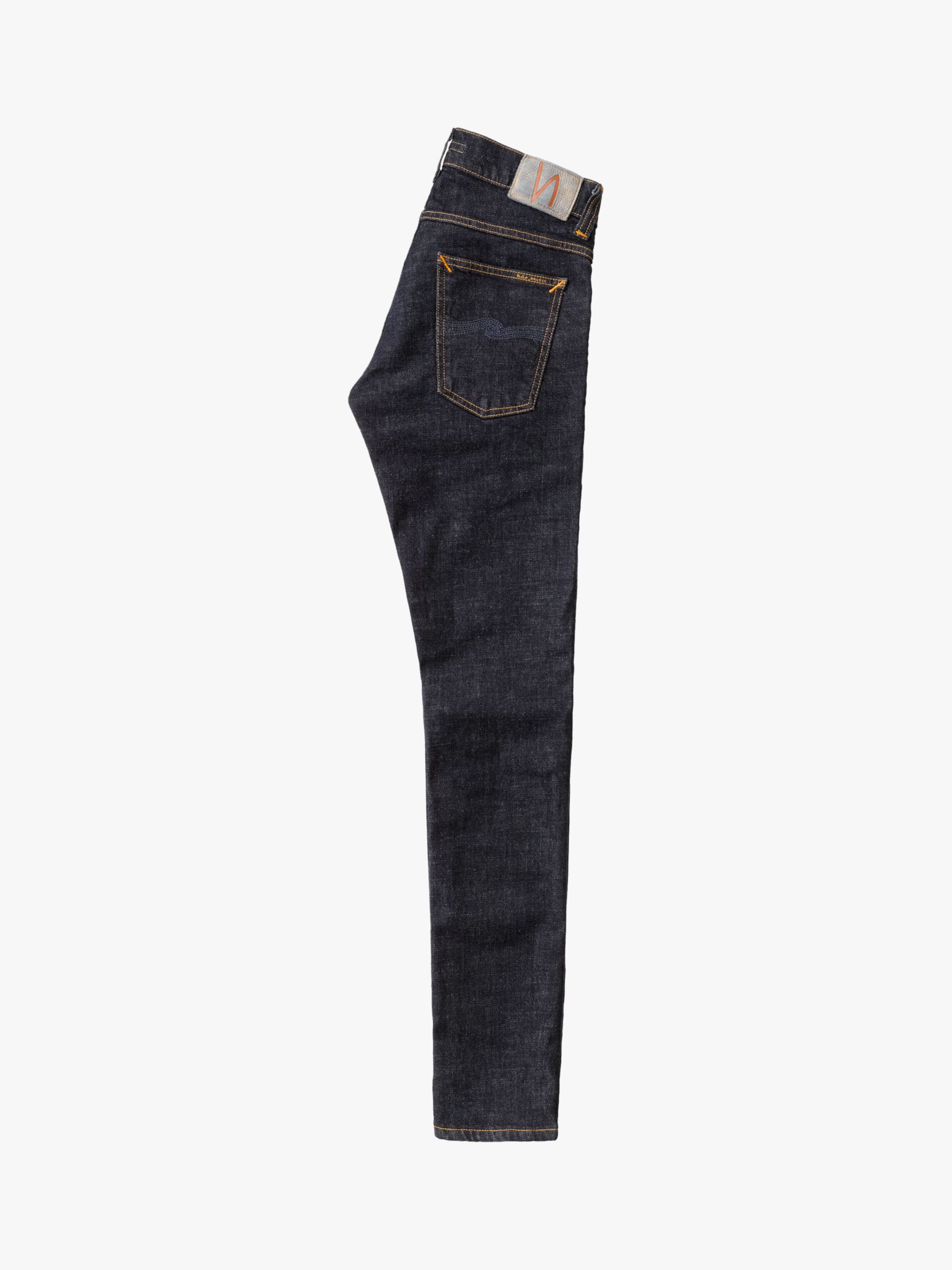 Nudie Jeans Slim Tight Terry Jeans, Rinse Twill at John Lewis & Partners