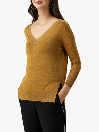Pure Collection V-Neck Sparkle Sweater