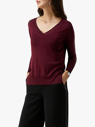 Pure Collection V-Neck Sparkle Sweater