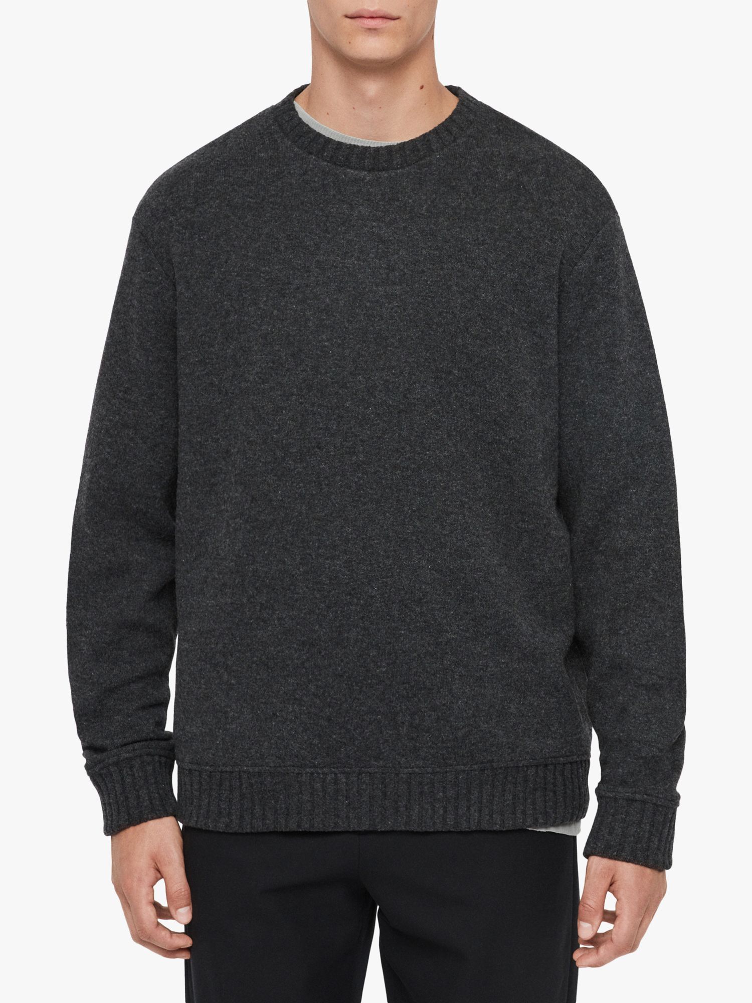 men's charcoal crew neck jumper