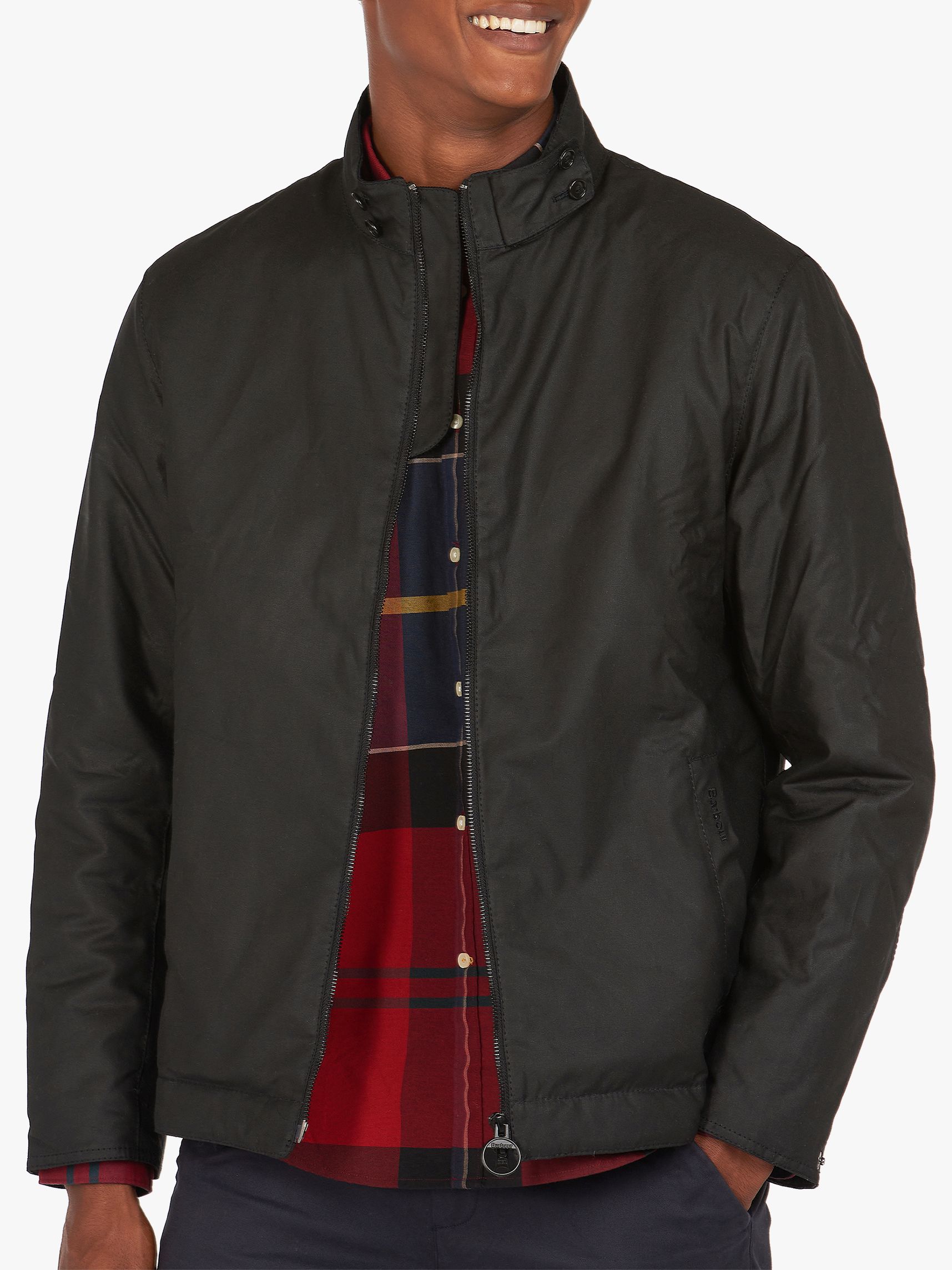 Barbour Barnby Wax Jacket, Black at 