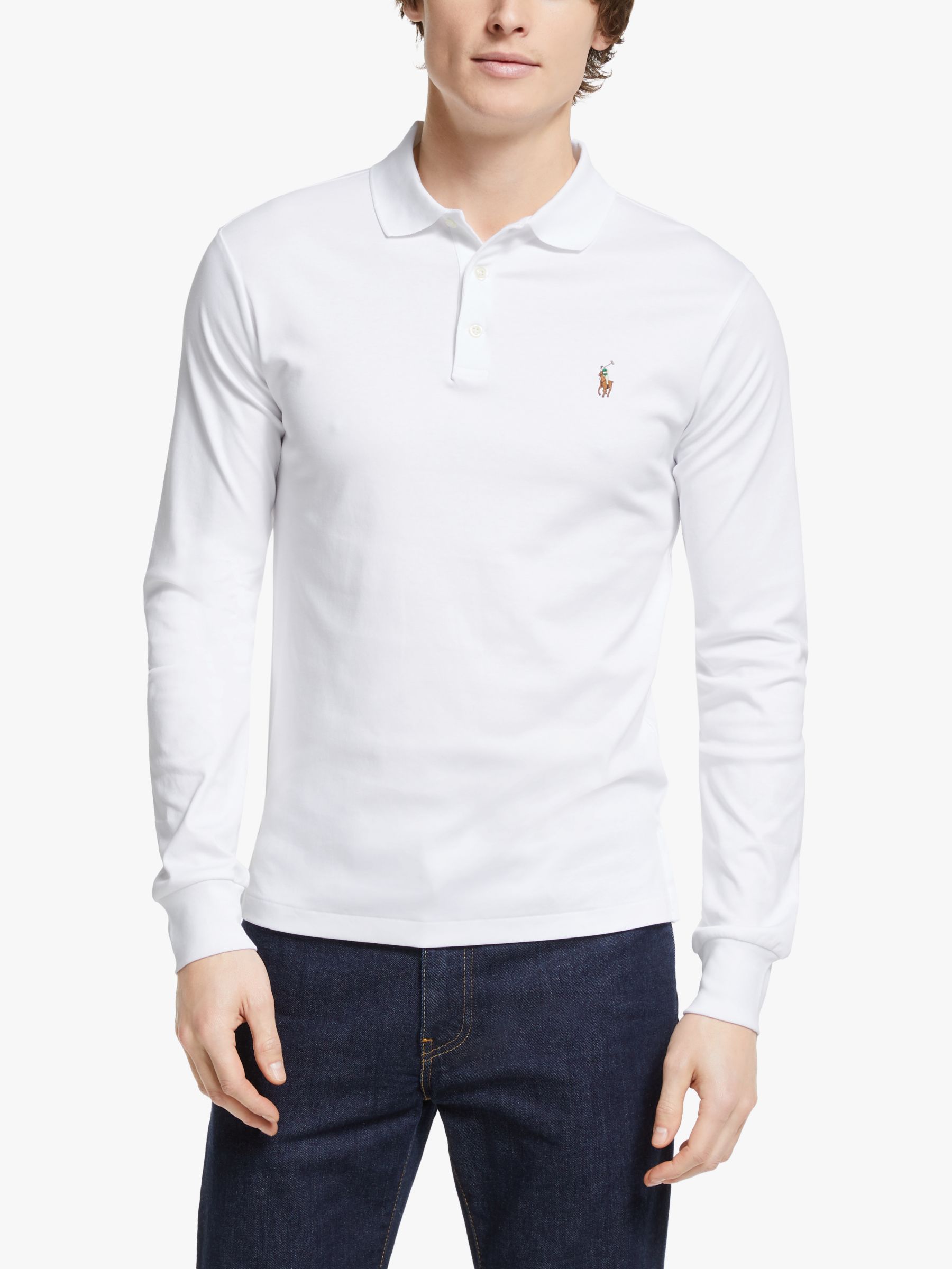 Polo Ralph Lauren Long Sleeve Polo Shirt, White