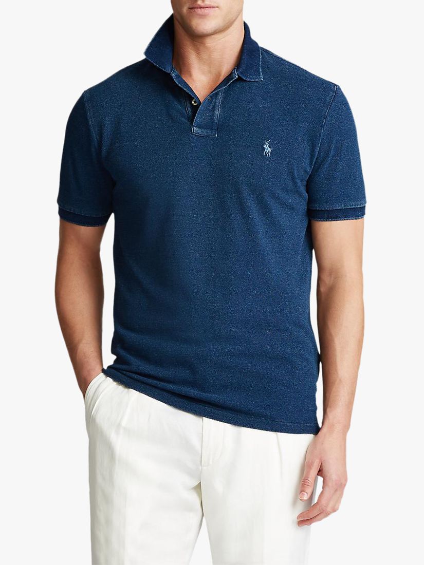 Polo Ralph Lauren Slim Fit Mesh Polo Shirt, Dark Indigo, S