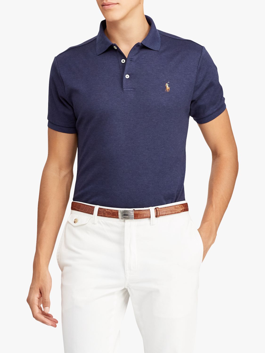 Polo Ralph Lauren Slim Fit Soft Touch Polo Shirt, Spring Navy Heather ...
