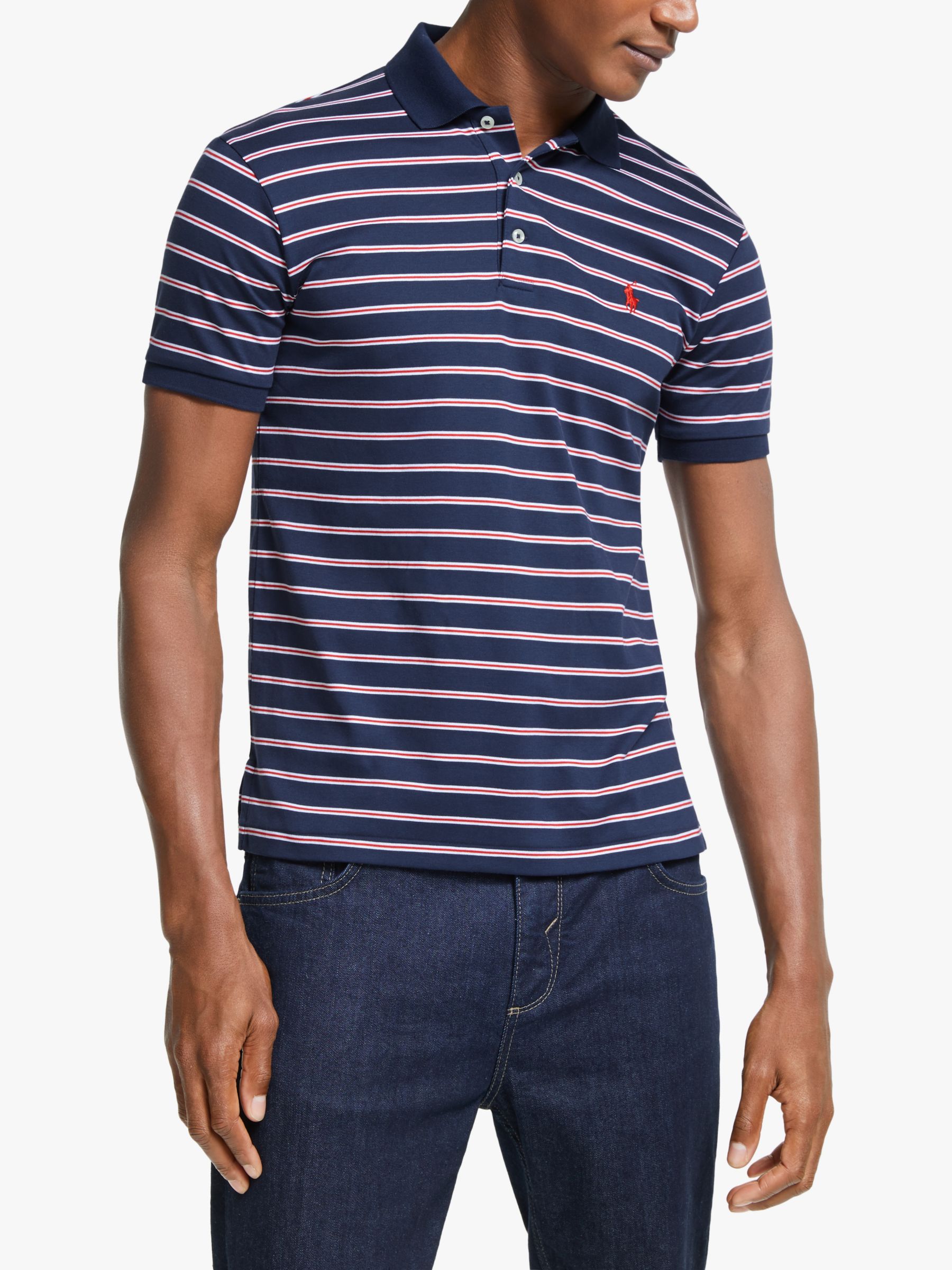 ralph lauren navy striped shirt