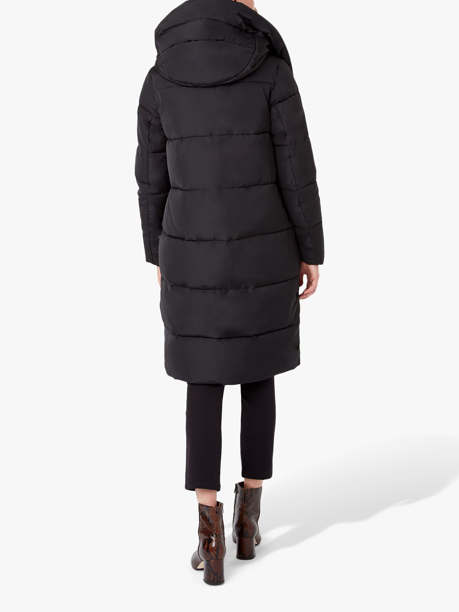 Hobbs Heather Puffer Coat, Black at John Lewis & Partners