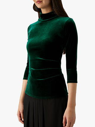 Pure Collection Velour High Neck Top