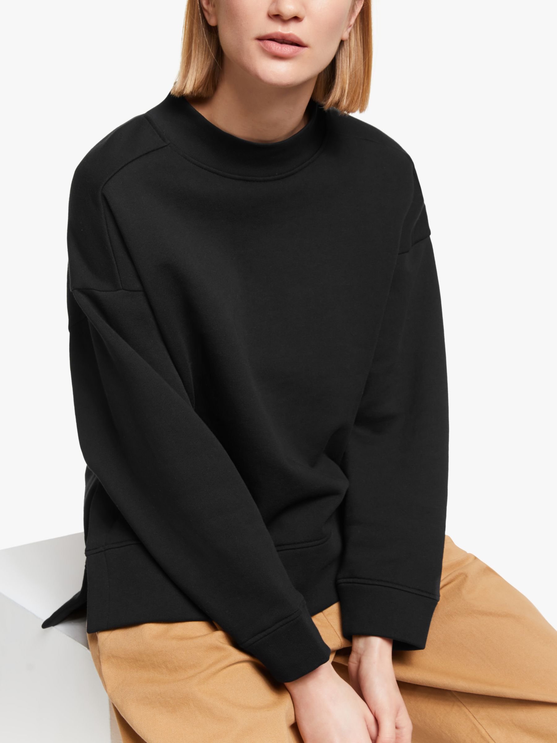 Kin Oversized Longline Sweatshirt, Black, XS