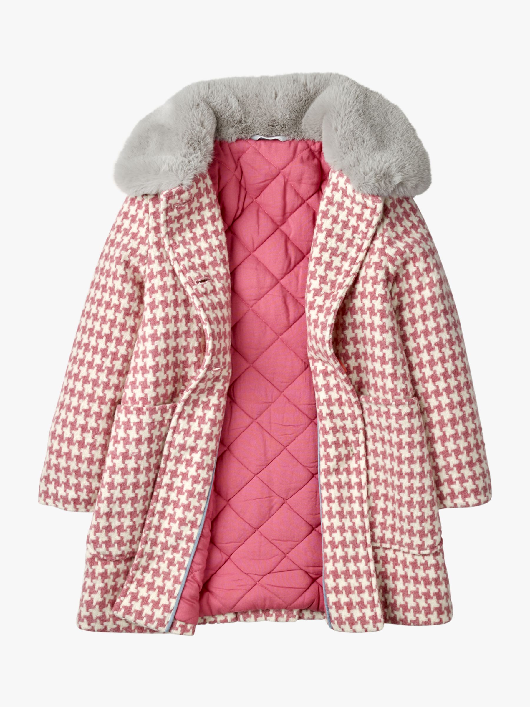 girls pink wool coat