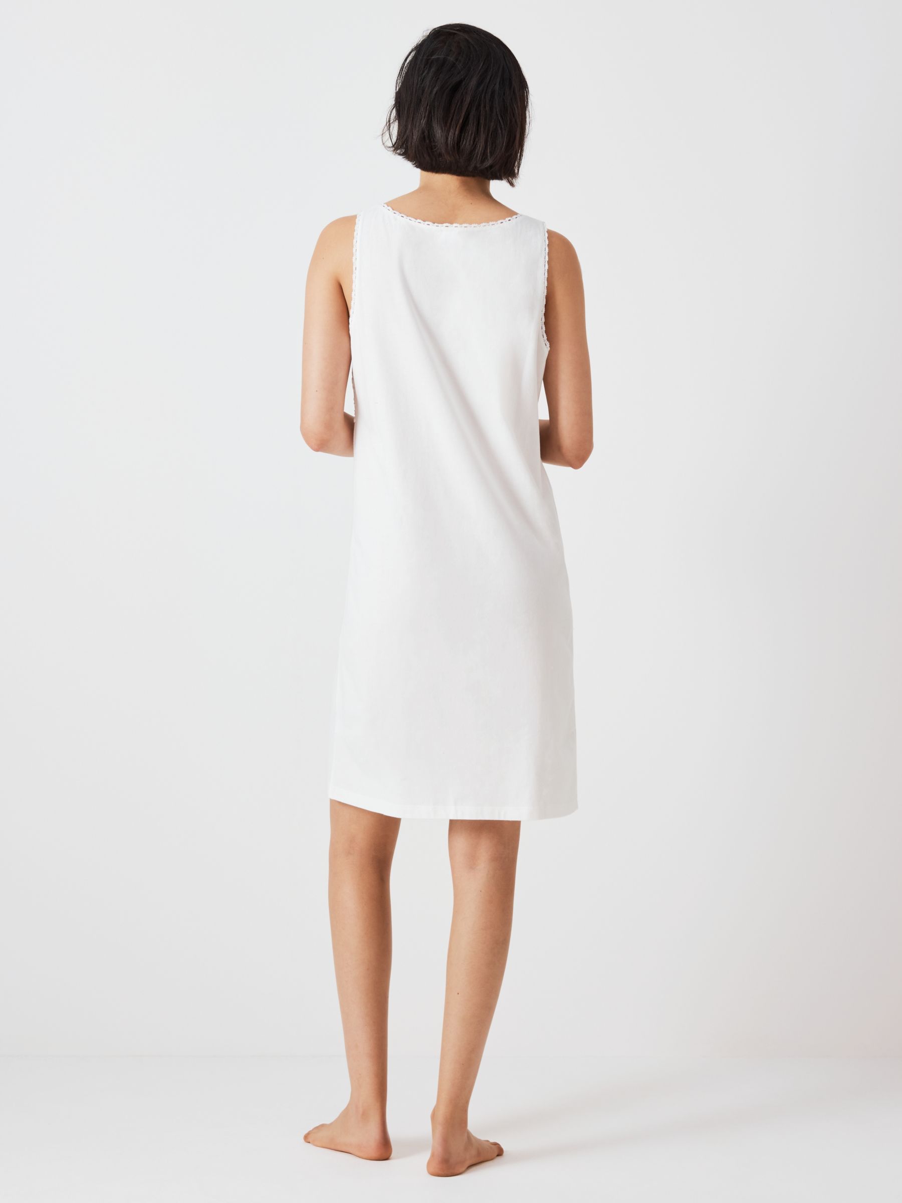 Buy John Lewis Bobbie Embroidered Sleeveless Nightdress, White Online at johnlewis.com