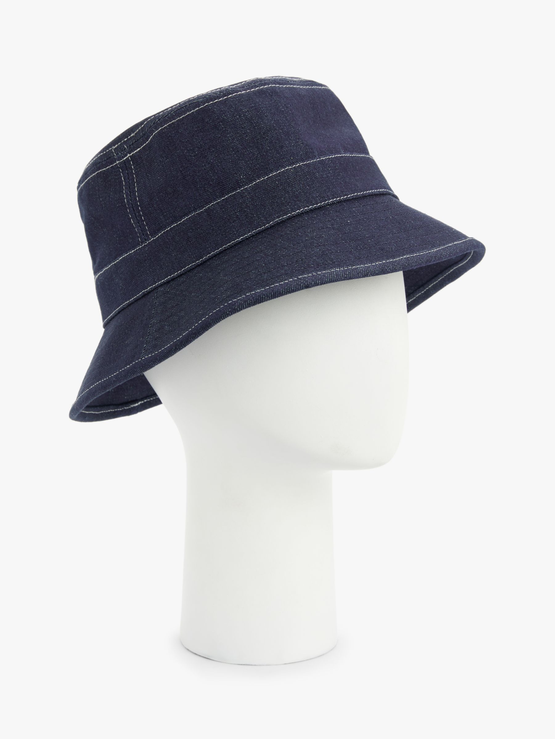 John Lewis & Partners Denim Bucket Hat, Blue at John Lewis & Partners