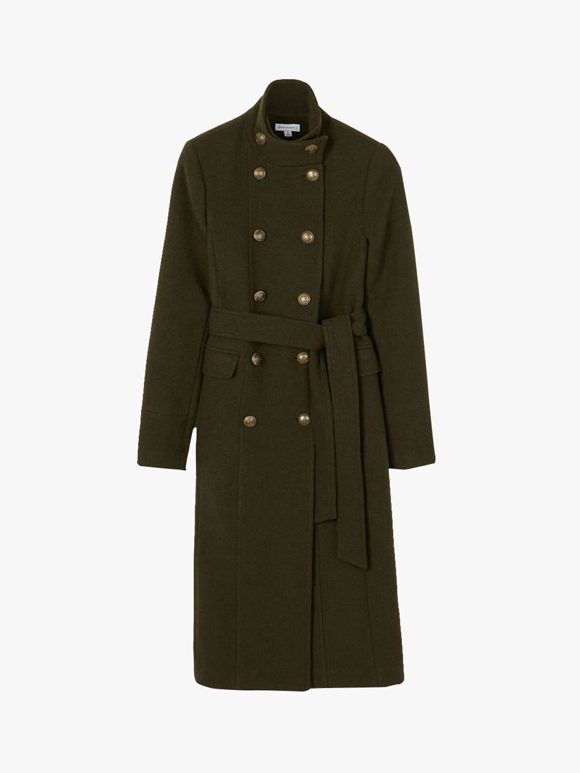 Warehouse Military Long Coat, Khaki