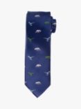 John Lewis & Partners Heirloom Collection Kids' Dinosaur Tie, Navy