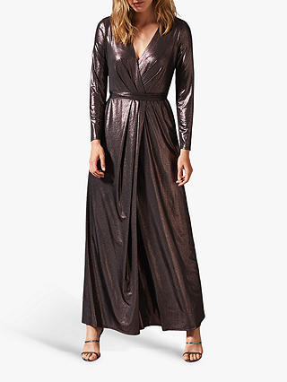 Phase Eight Joanne Wrap Maxi Dress, Rose Gold