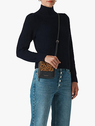 Whistles Puff Sleeve Roll Neck Jumper, Navy