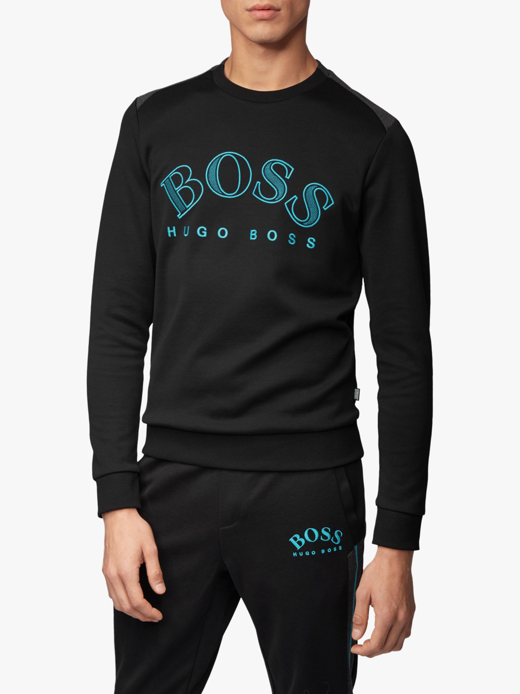 BOSS Salbo Logo Sweatshirt, Black at 
