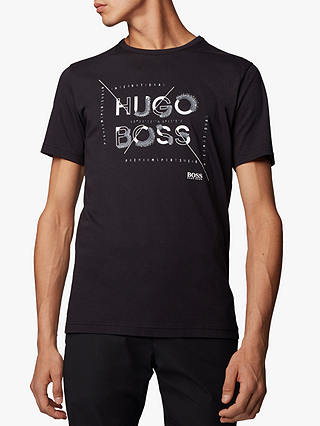 BOSS Coordinate Logo Crew Neck T-Shirt, Black