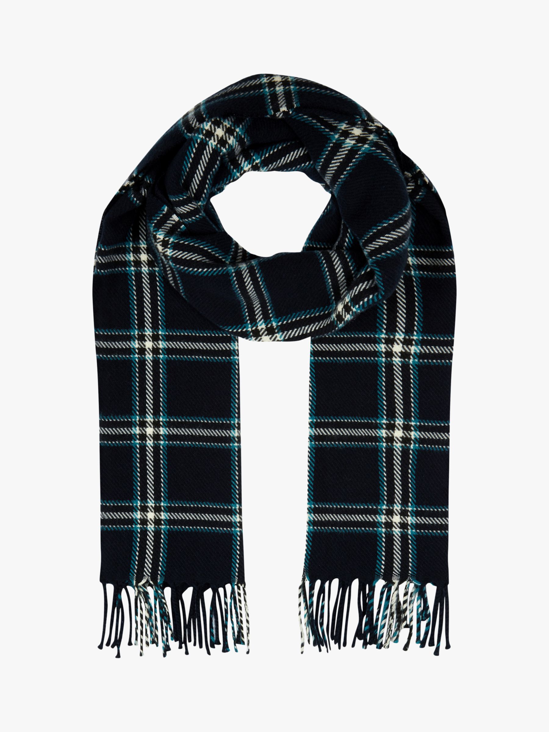 Hobbs Alina Check Scarf, Navy