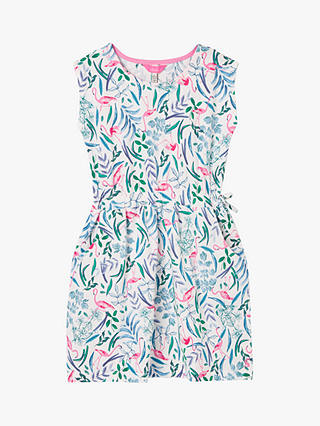 Little Joule Girls' Jude Flamingo Jersey Dress, Multi